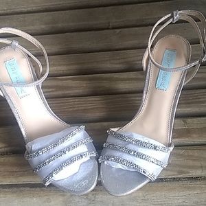 Betsy Johnson silver heels